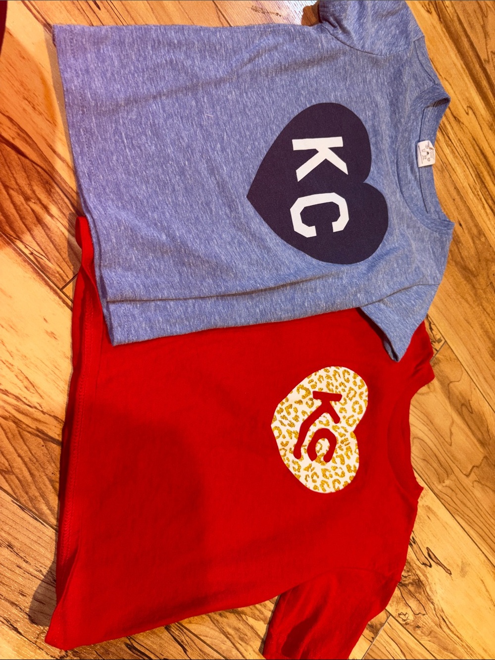 Kids KC Heart Graphic Tee - Blue or Red